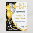 Recherche de 40th wedding anniversary invitations 40e