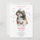 Search for shih tzu birthday invitations Watercolor
