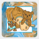 Search for brown teddy bear stickers Blue and brown