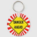 Search for danger keychains Warning