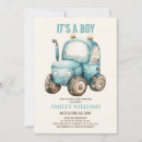 Recherche de tractor baby shower invitations Vintage