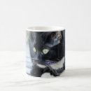 Search for black and white tuxedo cat mugs Kitty