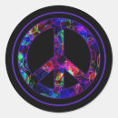 Search for colourful peace sign stickers Black