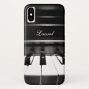 Search for piano music iphone cases Black and white