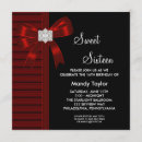 Search for red sweet 16 invitations 16th