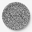 Recherche de dessin géométrique assiettes en papier Noir