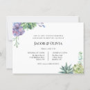 Search for succulent rehearsal dinner invitations Boho