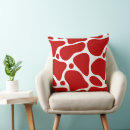 Search for giraffe pattern pillows Red