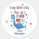 Search for funny valentine stickers Dinosaur