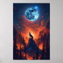 Search for wolf howling at the moon posters Wildlife