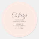 Recherche de simple baby shower stickers Rose pâle