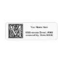 Search for initial m return address labels Letter