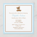 Search for blue bear baby shower invitations Elegant