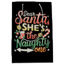Search for naughty santa gift bags Matching