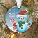 Search for snowman ornaments Colourful