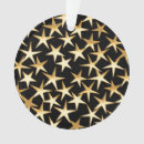 Search for gold star ornaments Black and gold