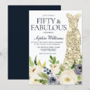 Search for gold and white 50th birthday invitations Flowers