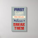 Search for rules canvas prints Inspirational