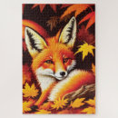 Search for red fox puzzles Autumn