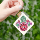 Recherche de cercle floral porteclés Abstrait