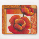Recherche de fleur orange tapis souris Floral