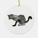 Search for black and white cat ornaments Whimsical