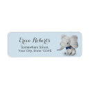 Search for blue elephant return address labels Birthday