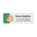 Search for blonde girl return address labels Cartoon