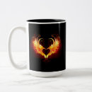 Search for heart with wings mugs Black