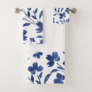 Search for navy blue flowers bath towels White