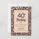 Search for animal 40th birthday invitations Elegant