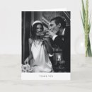 Search for just married wedding thank you cards Black and white