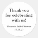 Search for white thank you stickers Bridal shower