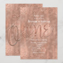 Search for faux rose gold glitter invitations Chic