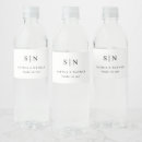 Search for black and white small wedding water bottle labels Chic