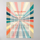 Search for retro wedding seating charts Colourful