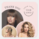 Search for thank you card stickers Blush pink