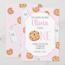 Search for milk and cookies birthday invitations Girl