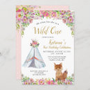 Search for tribal birthday invitations Watercolor floral