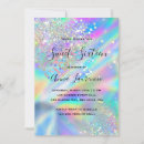 Search for faux glitter invitations Rainbow