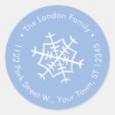 Search for snowflake return address stickers Simple