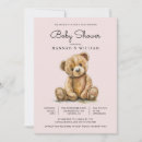 Search for pink teddy bear baby shower invitations Modern