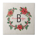 Recherche de poinsettias carreaux Noël