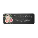 Search for peach flowers return address labels Floral