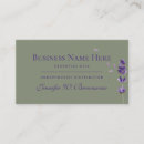 Search for essential oil business cards Purple