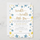 Search for twinkle twinkle little star baby boy shower invitations Glitter