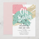 Search for abstract baby shower invitations Green