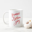 Search for peace joy love mugs Watercolor
