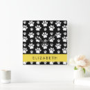 Recherche de chat blanc noir horloges Motif de pattes