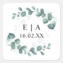 Recherche de monogramme vert autocollants Vert et blanc